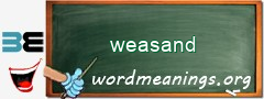 WordMeaning blackboard for weasand